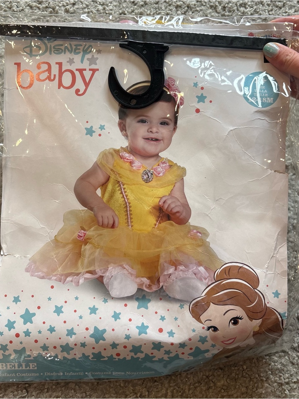 Disney Baby Belle Yellow Princess Dress 12-18 months Costume Beauty Beast